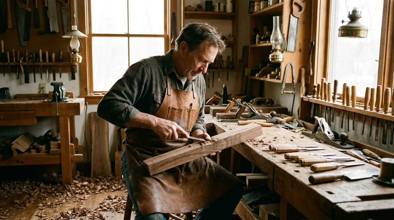 Artisan sur un chantier genevois photographiant son travail terminé avec son smartphone