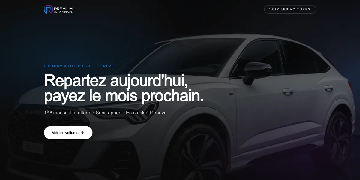 Le site Premium Auto Reskue, leasing automobile