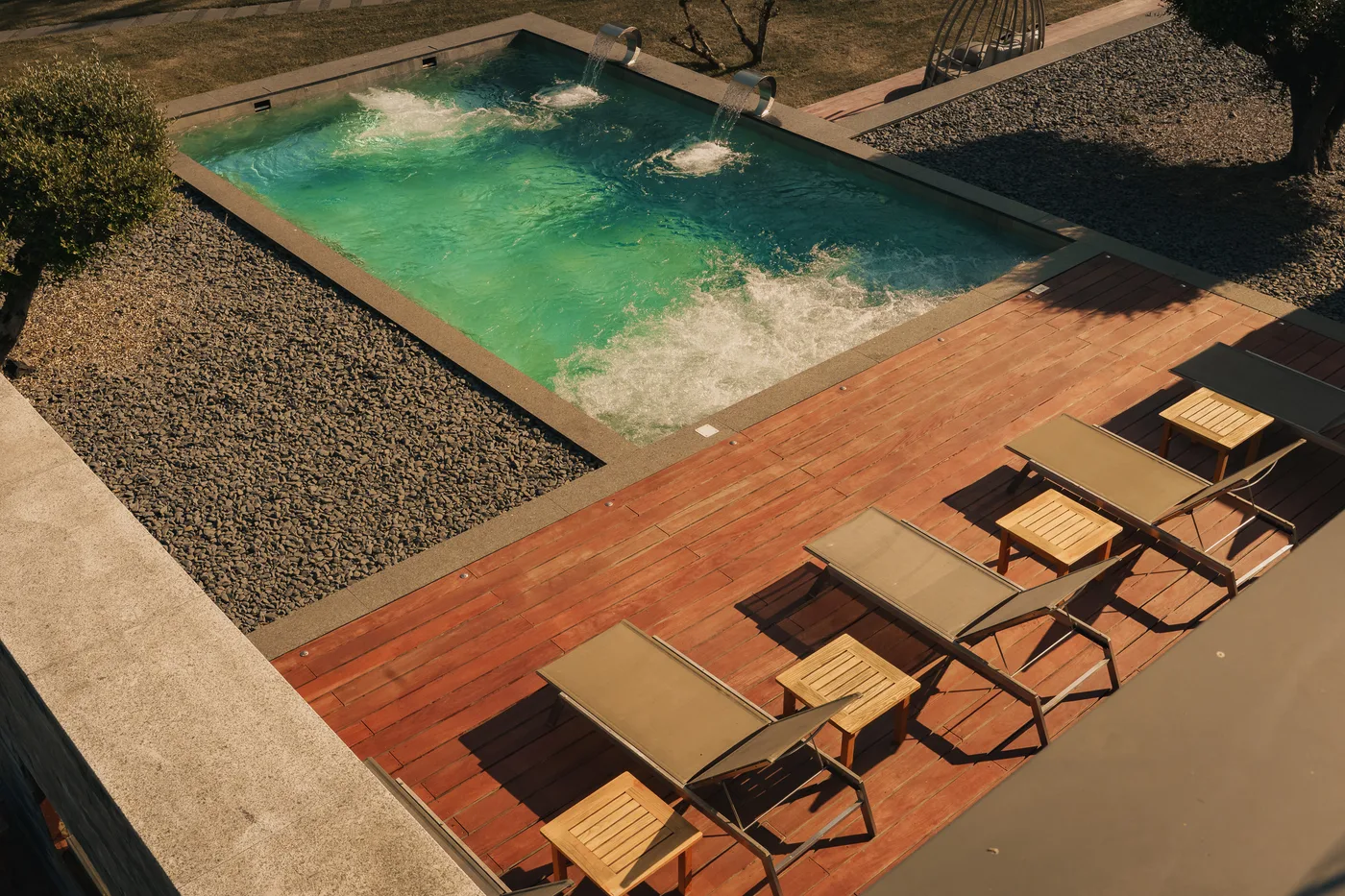 La piscine vue du dessus